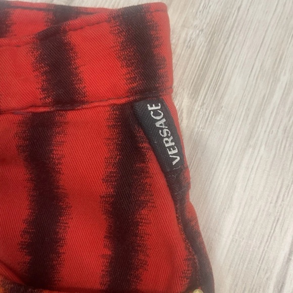 VTG Versace Jeans Couture Women’s Jeans Striped Pants Sz 28 Sz 42 Italy rare - Picture 6 of 14